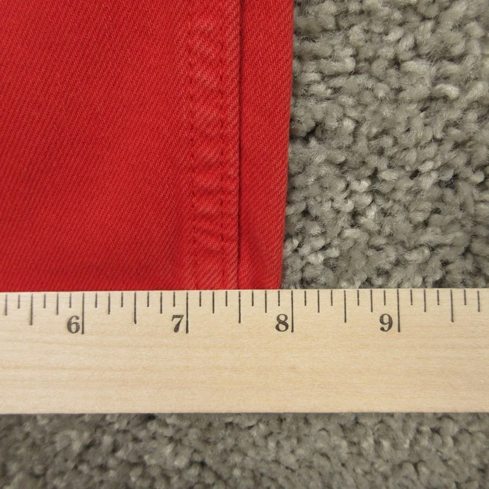 Banana Republic Jeans Mens 33x30 Red Vintage Straight Flex Zip Fly Denim Pants